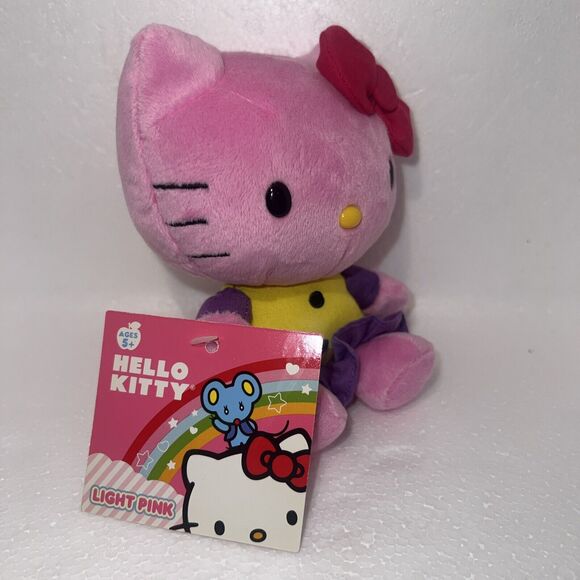 Hello Kitty 6” plush light pink 2011 Jakks Pacific Sanrio RARE NWT - Picture 2 of 6